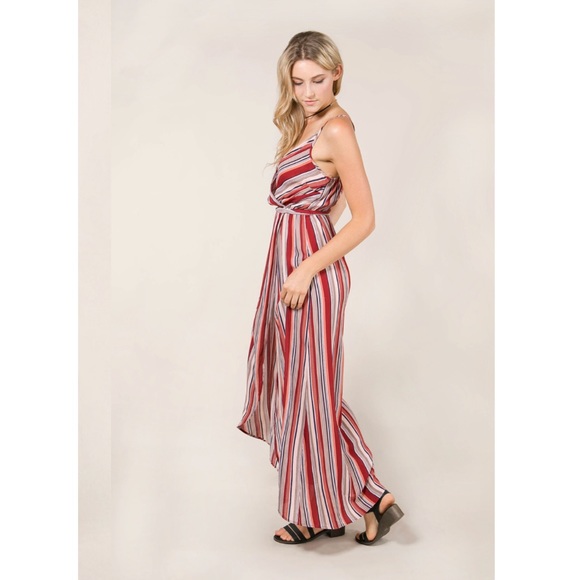 %50 SALE!!!!! Striped maxi wrap dress - Picture 3 of 6